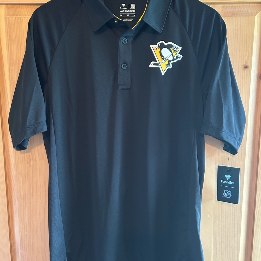 Pittsburgh Penguins Fanatics Authentic Pro Rink Polo Shirt-Black